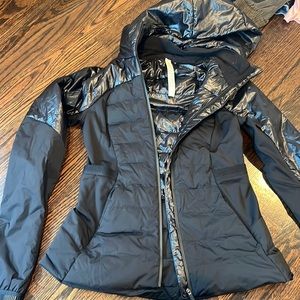 Lululemon Black hooded jacket size 6
